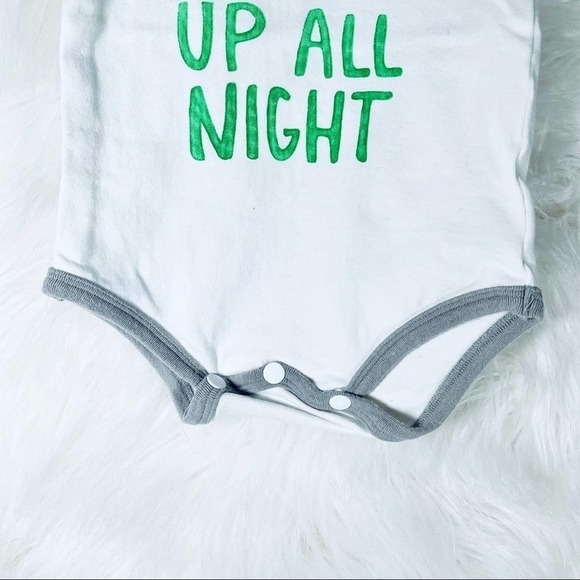 CREATIVE Co-op “Bed Head & Up All Night” Onesie - Picture 3 of 6